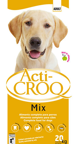 acti croq mix - aliments complet pour chiens